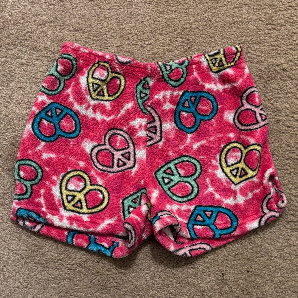 Heartbreaker Fuzzy Pajama shorts girls L